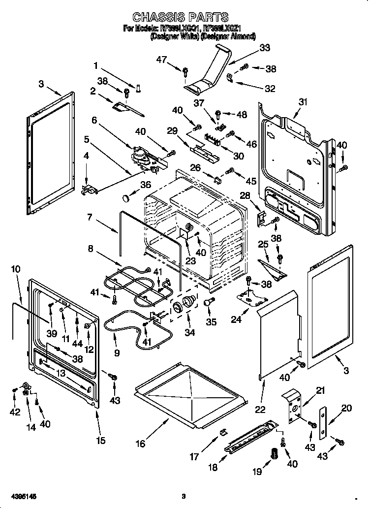 Whirlpool RF388LXGQ1 chassis diagram