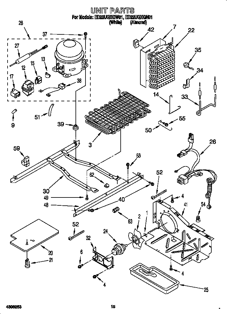 Whirlpool ED22UQXGW01 unit diagram