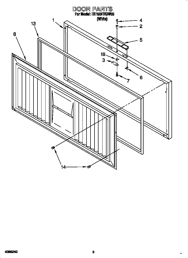 Whirlpool EH150FXGW05 door diagram
