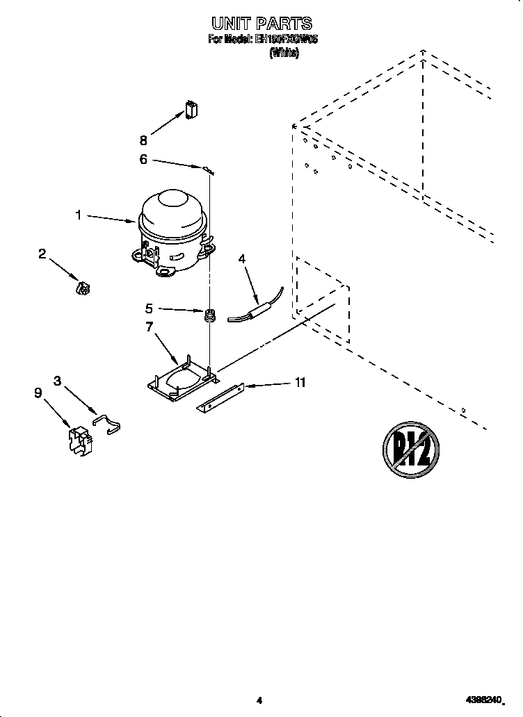 Whirlpool EH150FXGW05 unit diagram