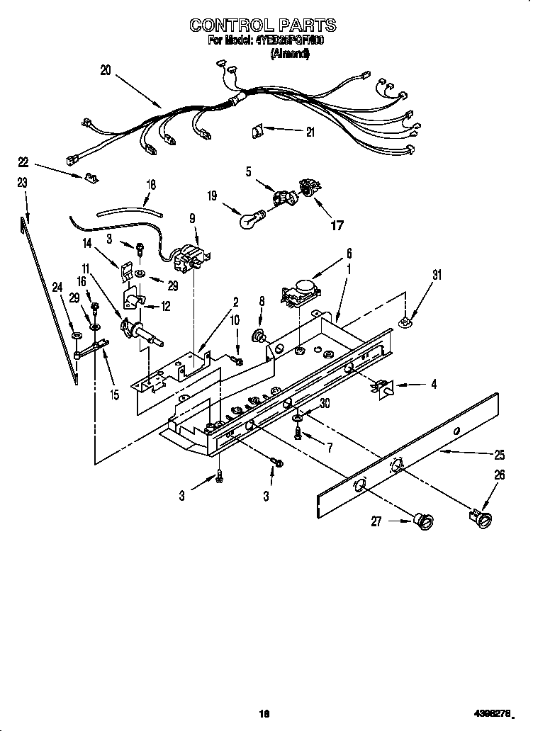 Whirlpool 4YED25PQFN00 control diagram