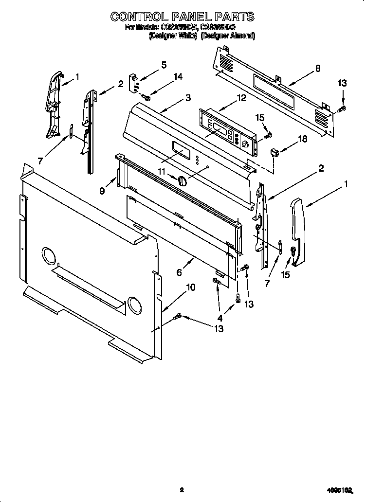 Crosley CGS365HQ0 control panel diagram