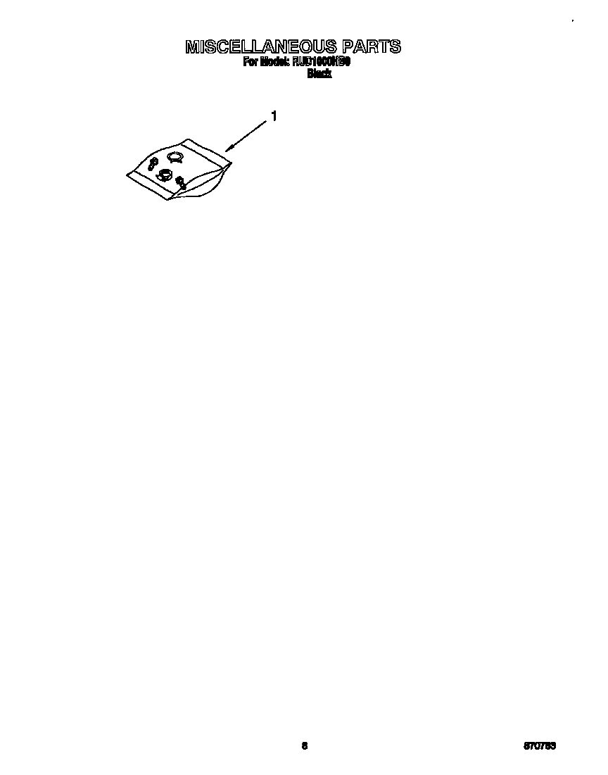Roper RUD1000HB0 miscellaneous diagram