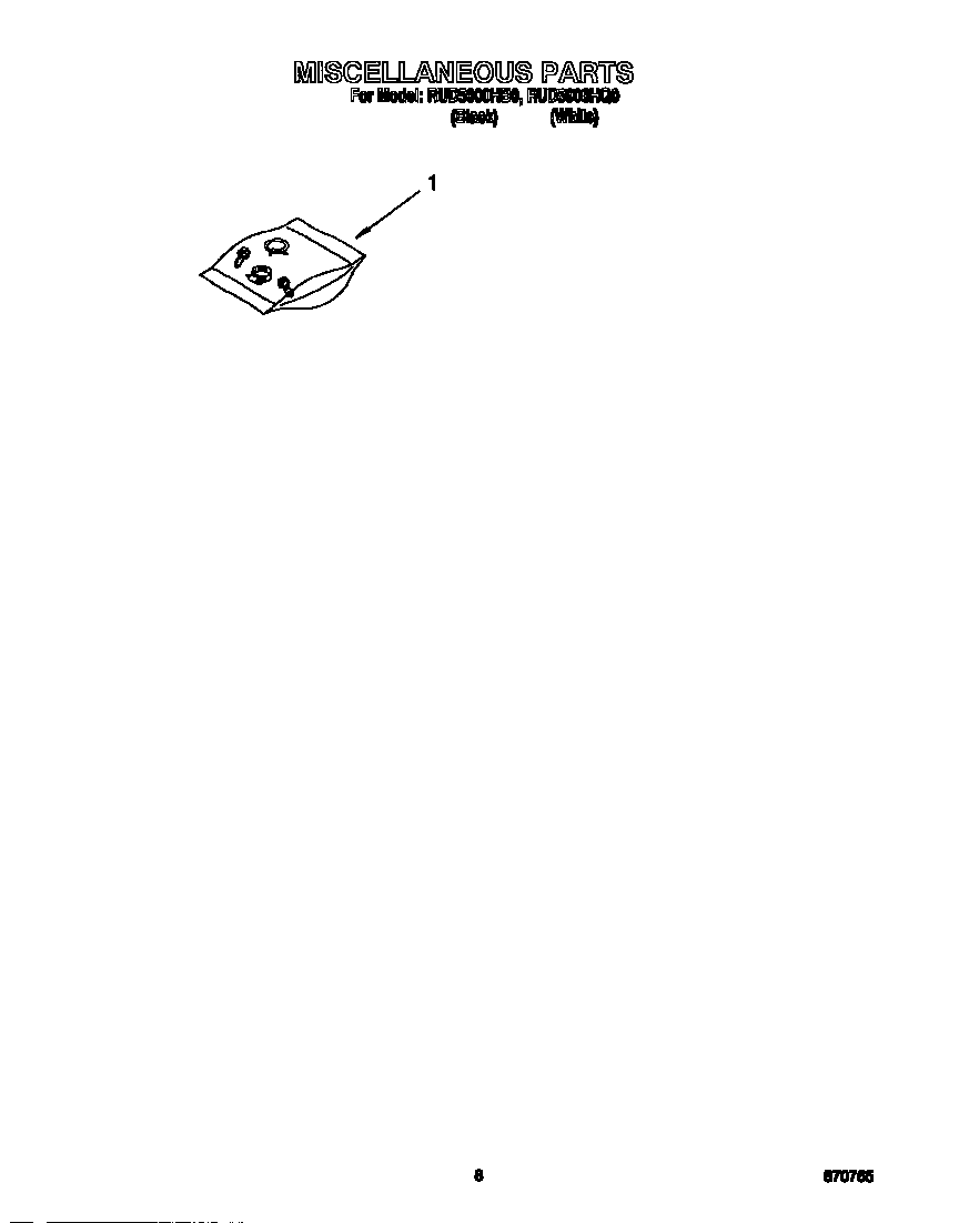 Roper RUD5000HB0 miscellaneous diagram