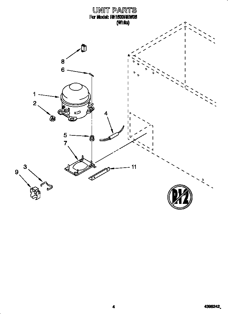 Roper RH1500REW05 unit diagram
