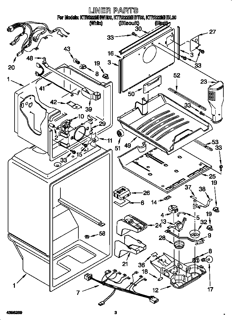 KitchenAid KTRS22MHBL00 liner diagram
