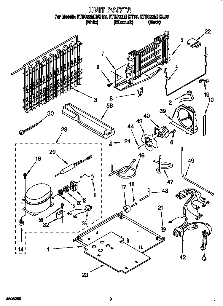 KitchenAid KTRS22MHBL00 unit diagram