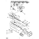 KitchenAid KSRS25QGWH02 motor and ice container diagram