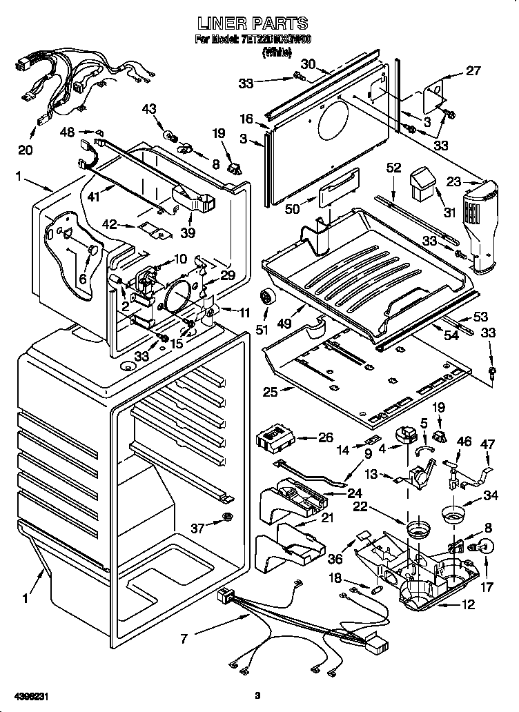 Whirlpool 7ET22DMXGW00 liner diagram