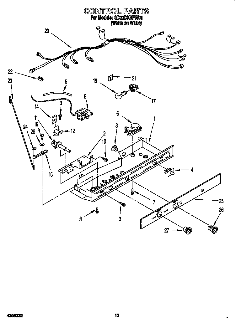 Whirlpool GD22DKXFW01 control diagram