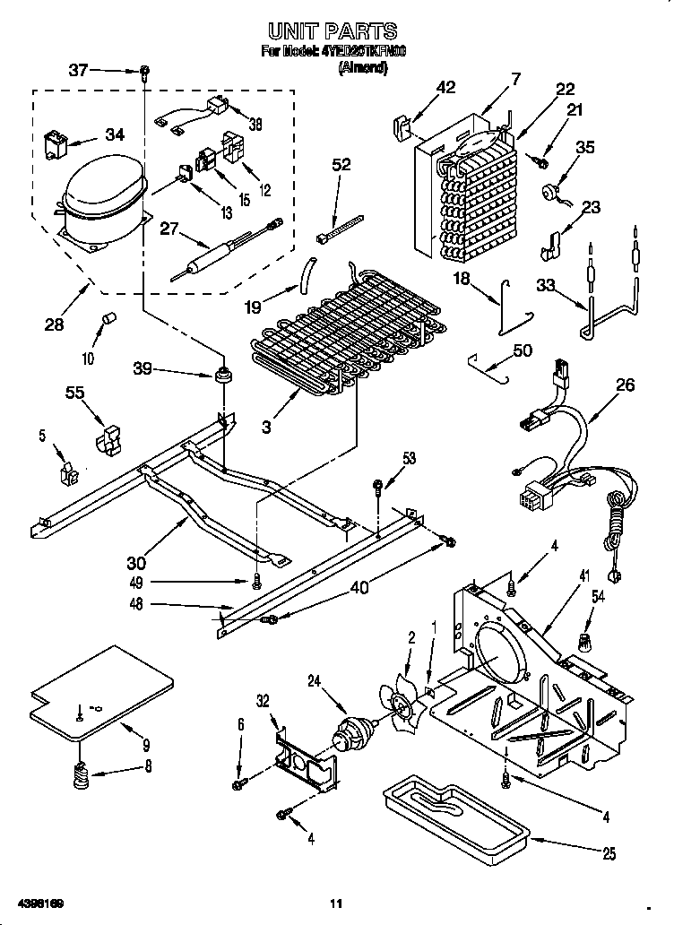 Whirlpool 4YED20TKFN00 unit diagram