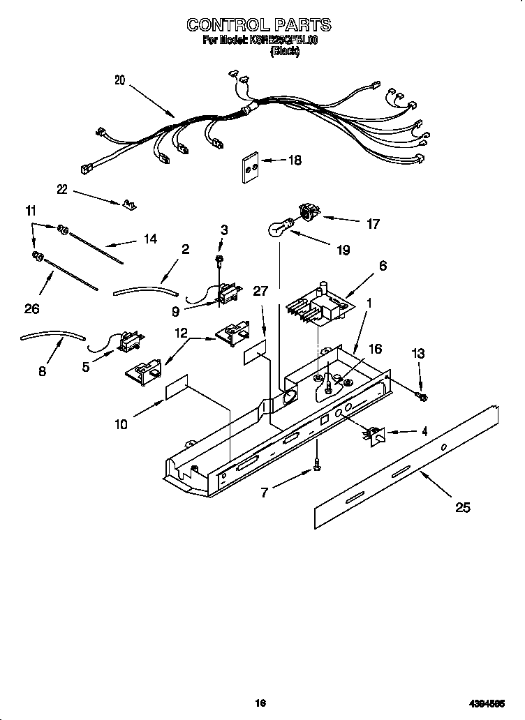 KitchenAid KSRB25QFBL00 control diagram
