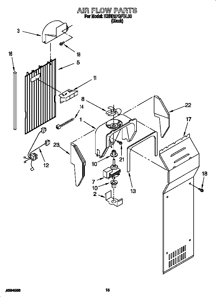 KitchenAid KSRB27QFBL00 airflow diagram