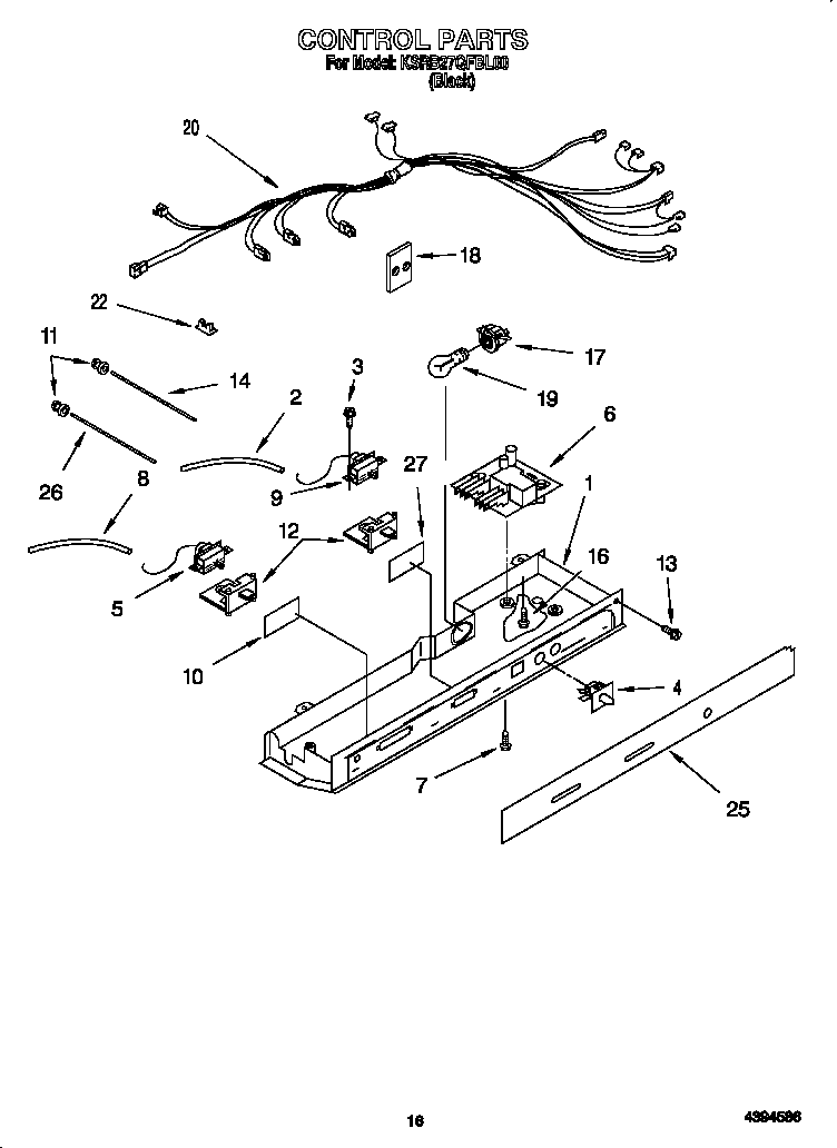 KitchenAid KSRB27QFBL00 control diagram