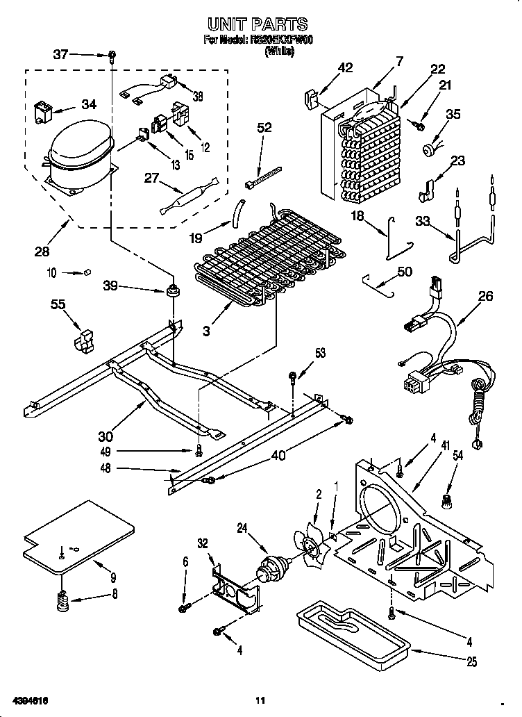 Roper RS20EKXFW00 unit diagram