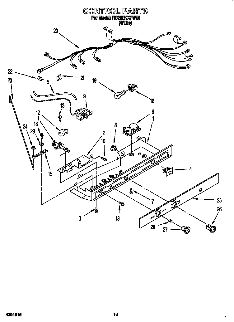 Roper RS20EKXFW00 control diagram