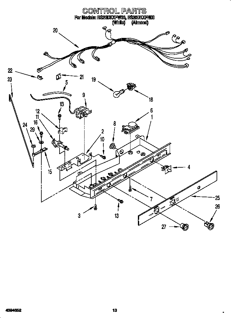 Roper RS20DKXFW00 control diagram
