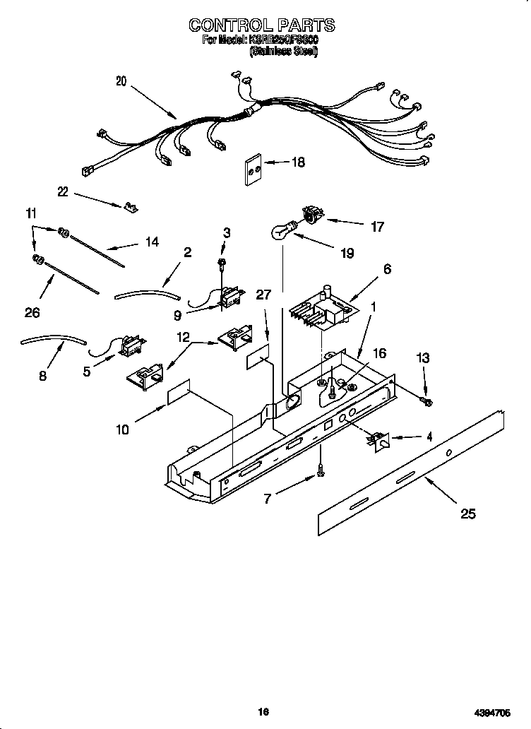 KitchenAid KSRB25QFSS00 control diagram