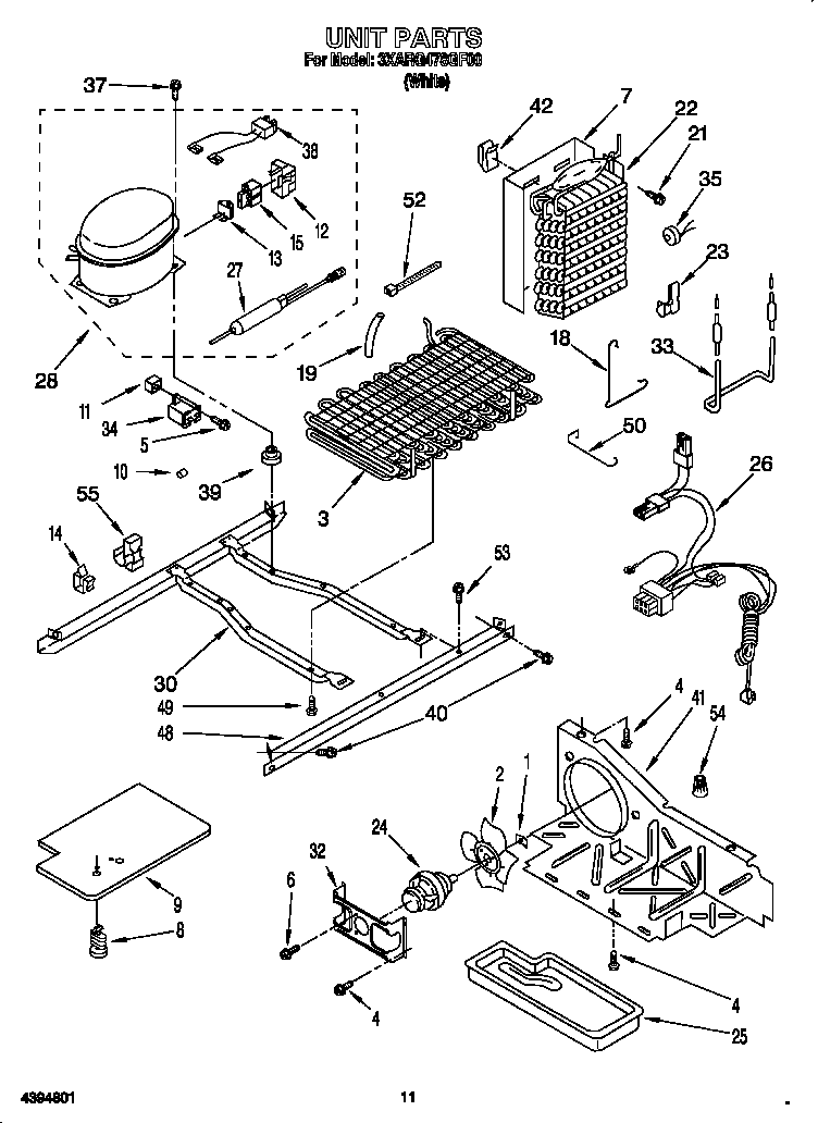 Whirlpool 3XARG478GF00 unit diagram