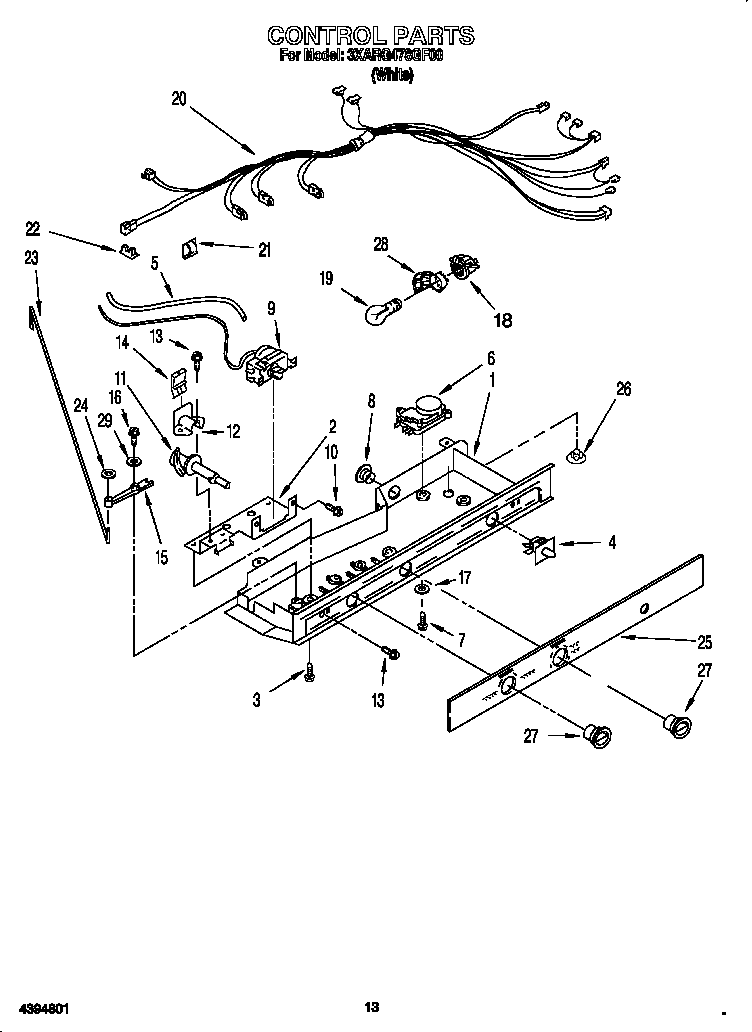 Whirlpool 3XARG478GF00 control diagram
