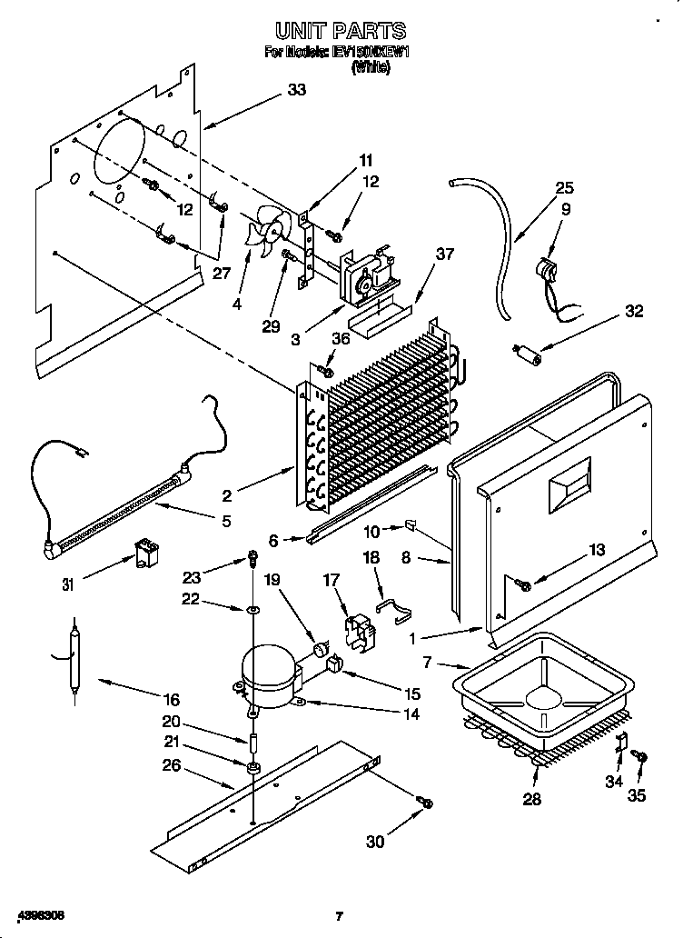 Whirlpool EV150NXEW1 unit diagram