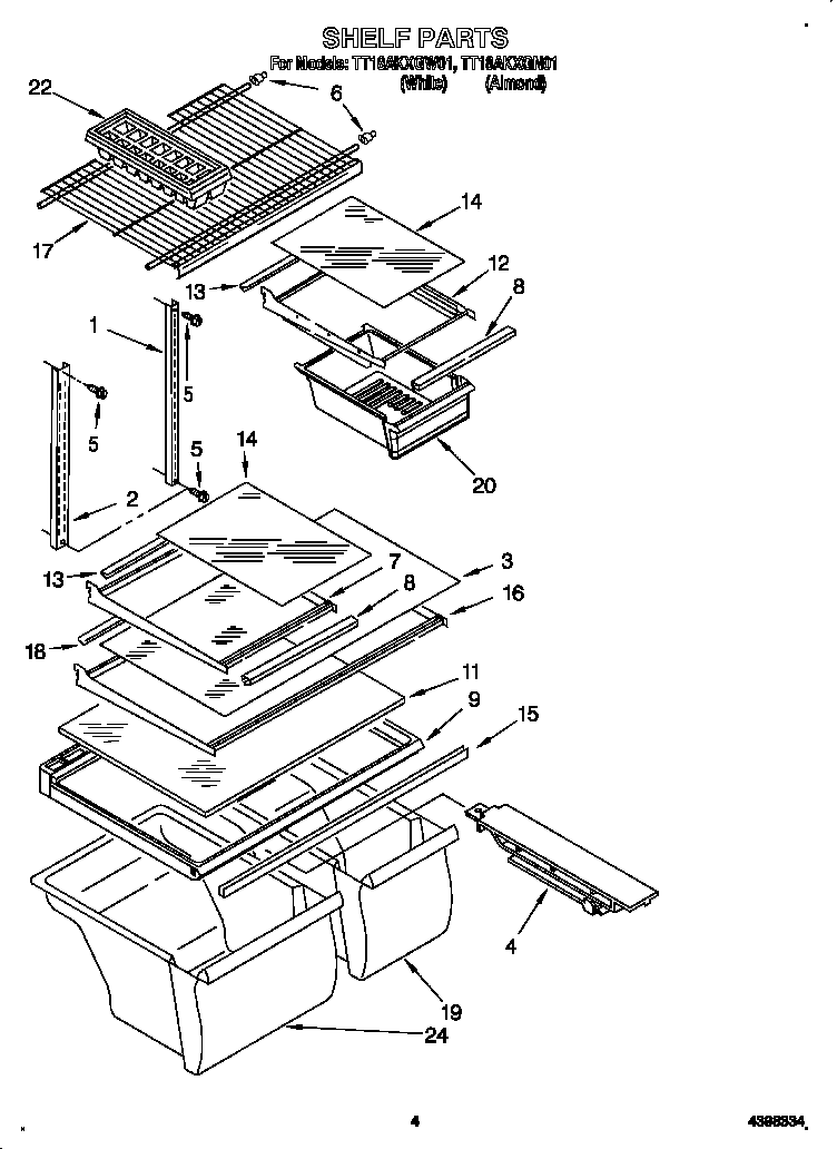 Estate TT18AKXGN01 shelf diagram