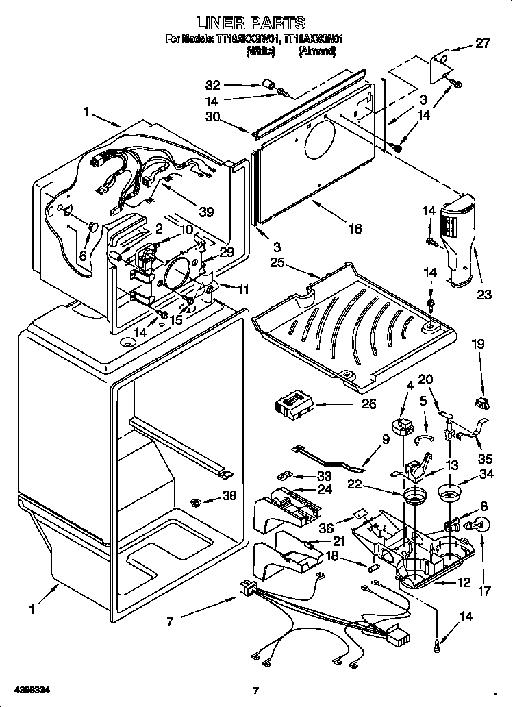 Estate TT18AKXGN01 liner diagram