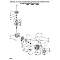 KitchenAid KAWS700GZ0 brake, clutch, gearcase, motor and pump diagram