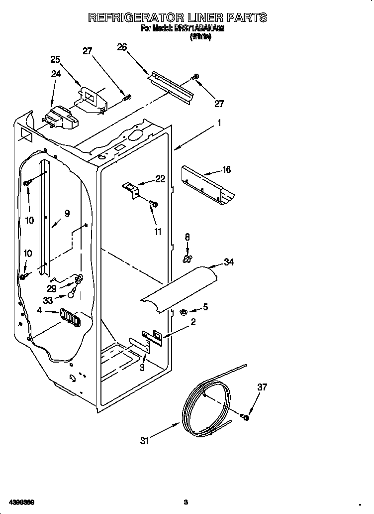 Whirlpool BRS71ABANA02 refrigerator liner diagram