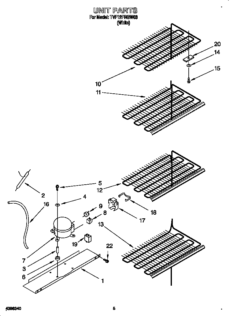 Whirlpool TVF12FRGW03 unit diagram