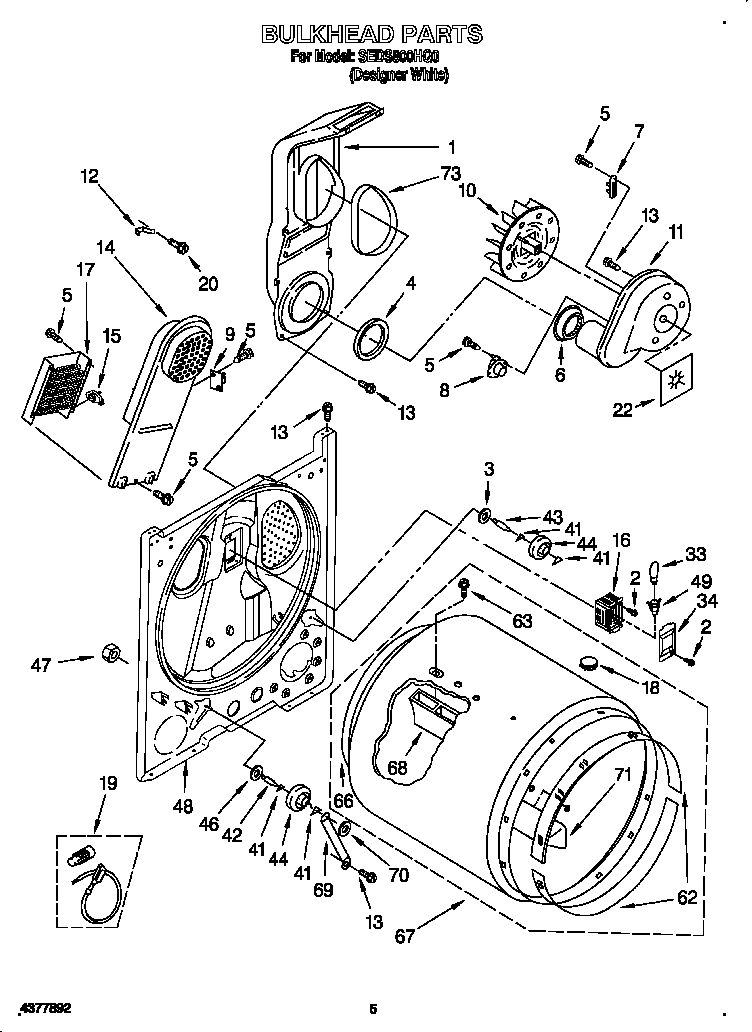 Kirkland SEDS800HQ0 bulkhead diagram