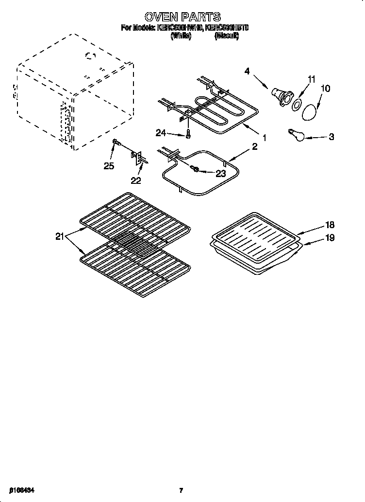 KitchenAid KERC500HBT0 oven diagram