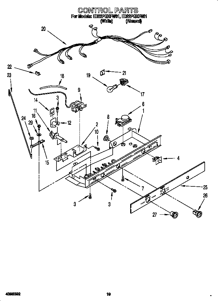Whirlpool ED22PQXFN01 control diagram