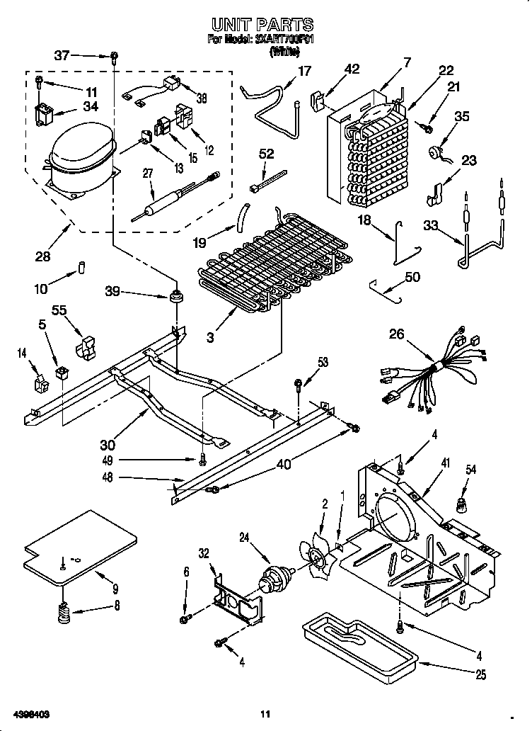 Whirlpool 3XART700F01 unit diagram