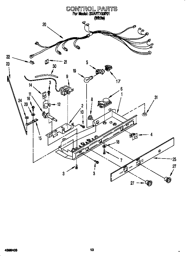 Whirlpool 3XART700F01 control diagram