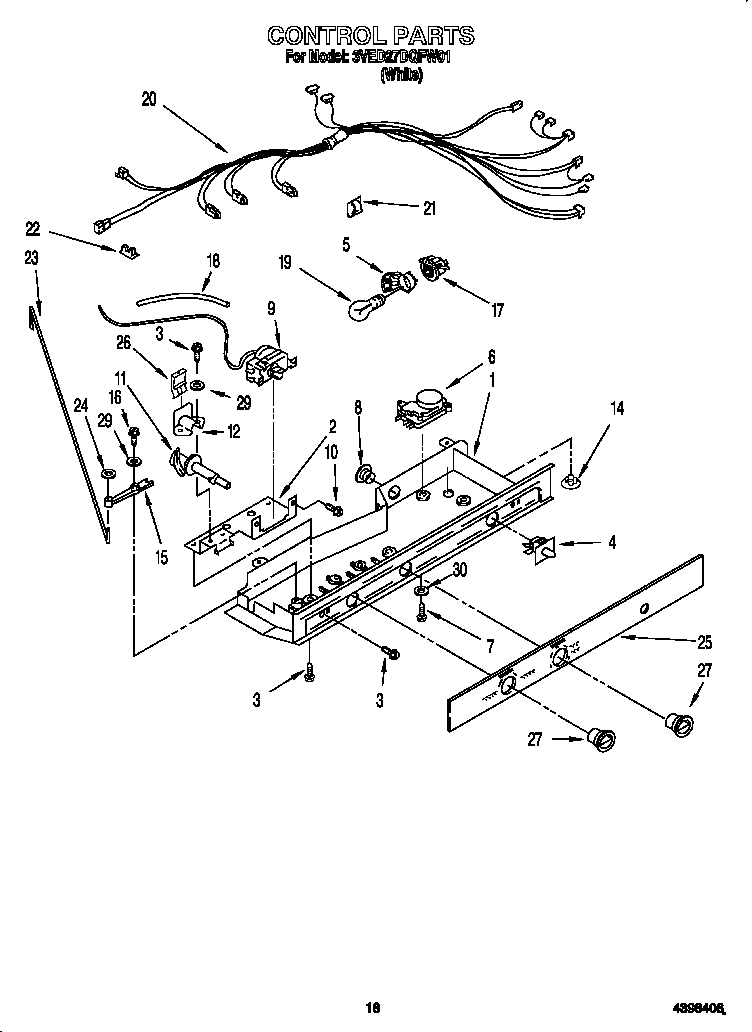 Whirlpool 3VED27DQFW01 control diagram