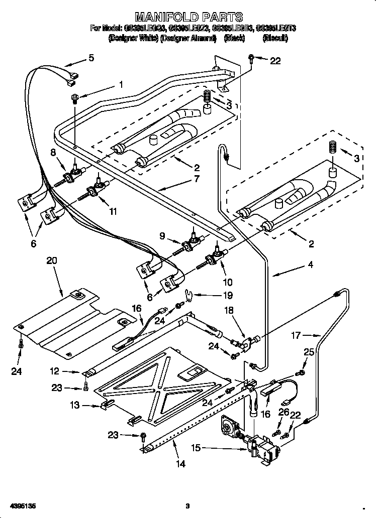 Whirlpool GS395LEGQ3 manifold diagram