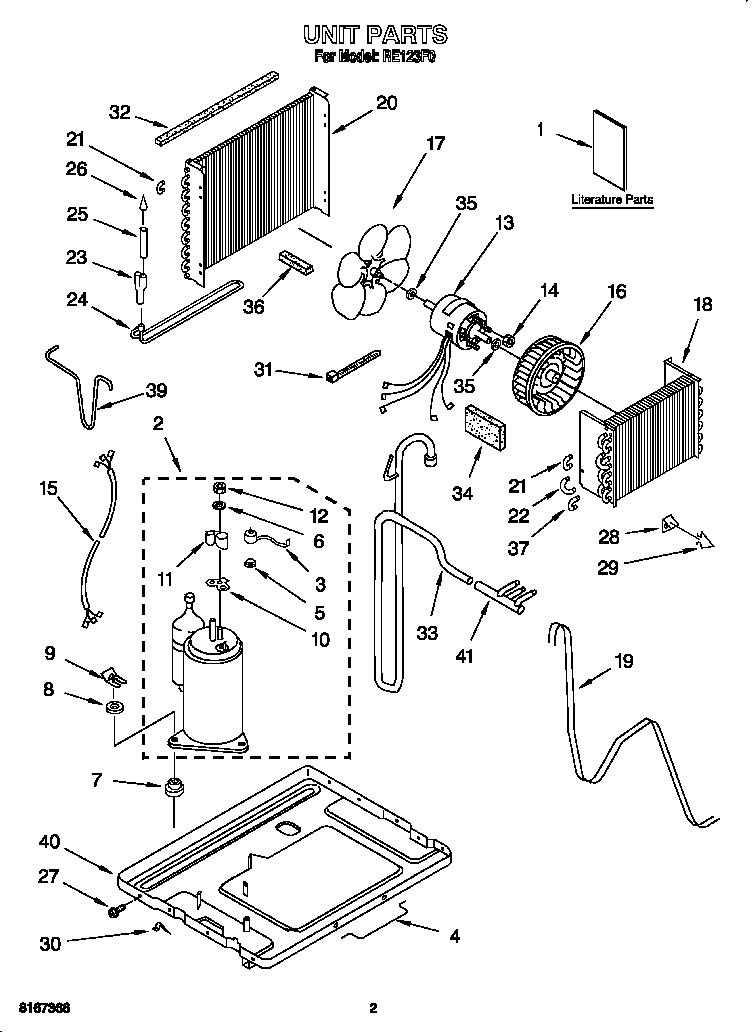 Whirlpool RE123F0 unit diagram