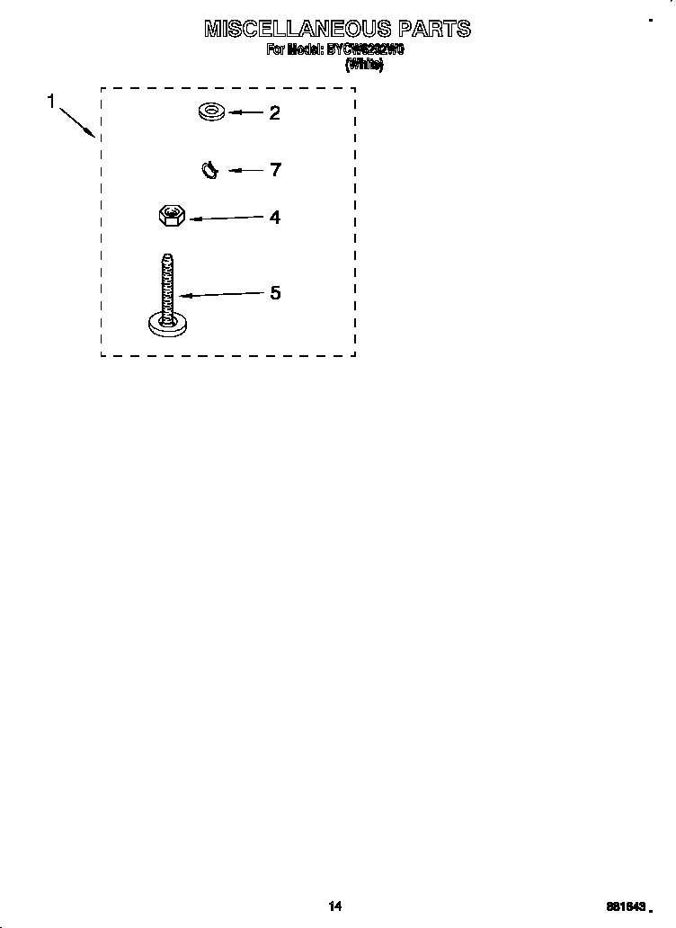 Whirlpool BYCW6292W0 miscellaneous diagram