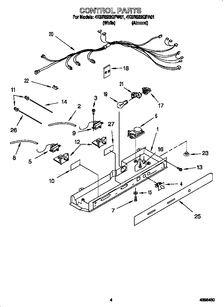 KitchenAid 4KSRS22QFW01 control diagram