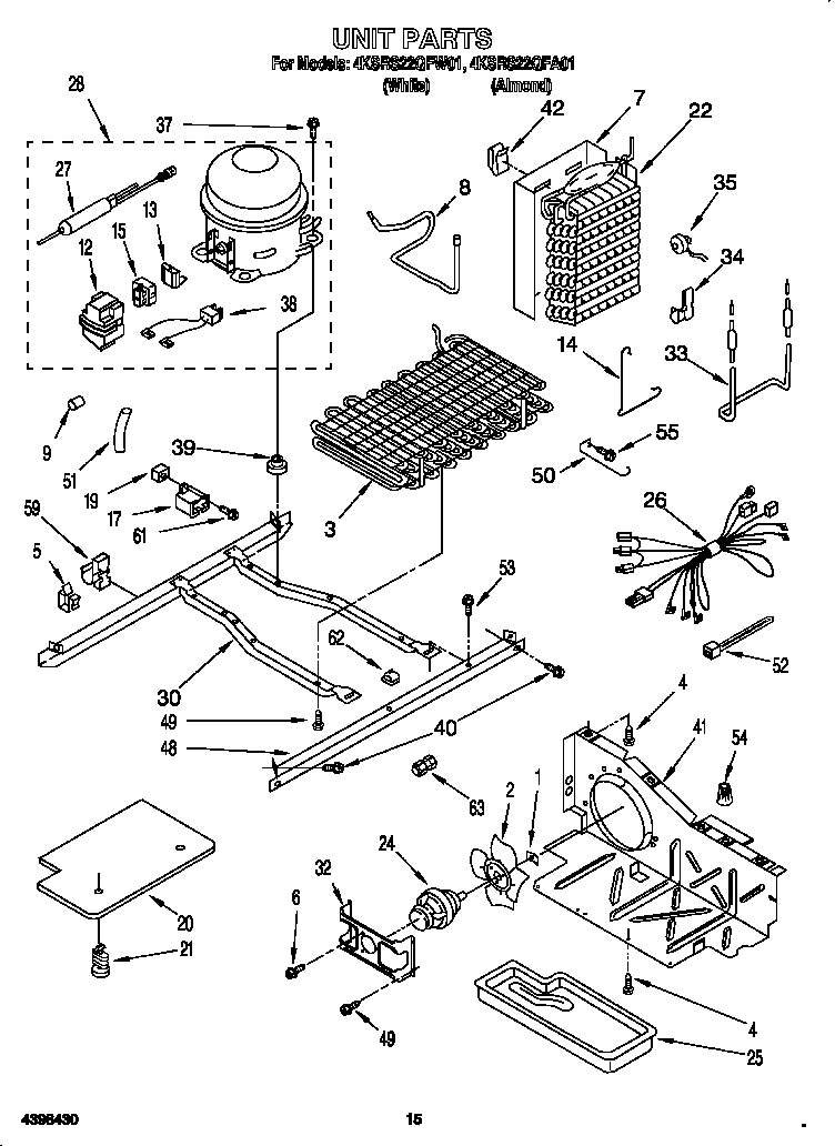 KitchenAid 4KSRS22QFW01 unit diagram