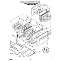 Whirlpool SB160PEEB6 door and drawer diagram