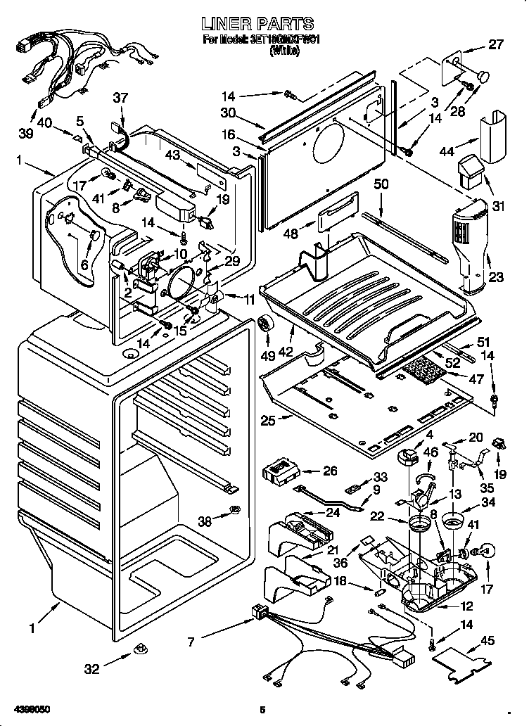 Whirlpool 3ET18GMXFW01 liner diagram