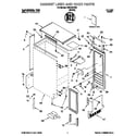Whirlpool O54CAE1610 cabinet liner and door diagram