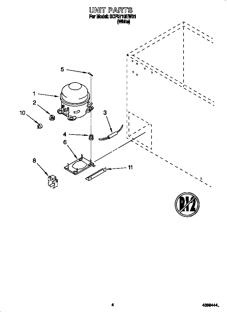 Kirkland SCF0710HW01 unit diagram