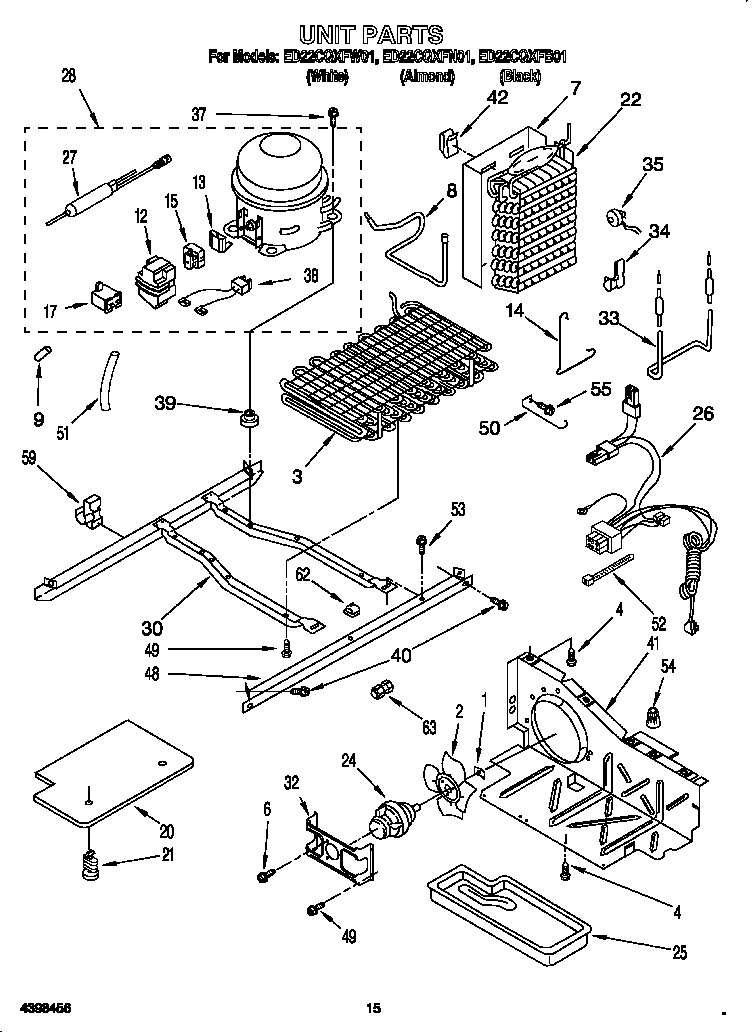 Whirlpool ED22CQXFW01 unit diagram