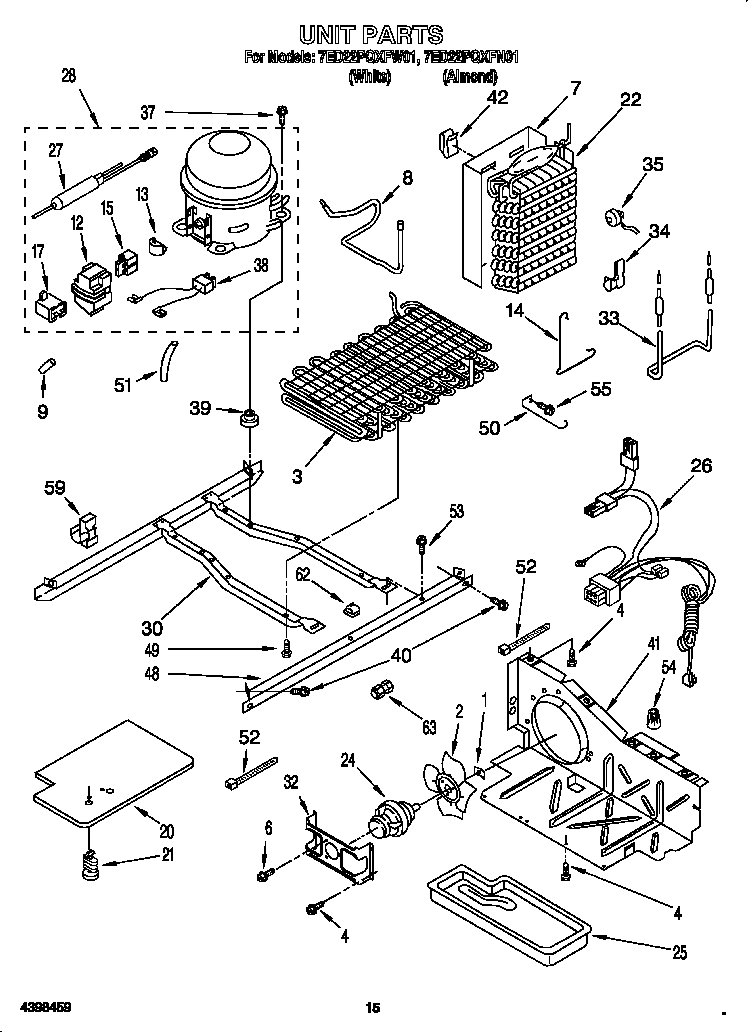 Whirlpool 7ED22PQXFN01 unit diagram