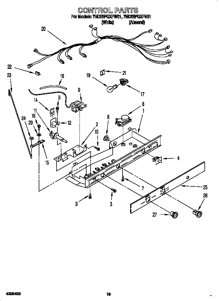 Whirlpool 7ED22PQXFN01 control diagram