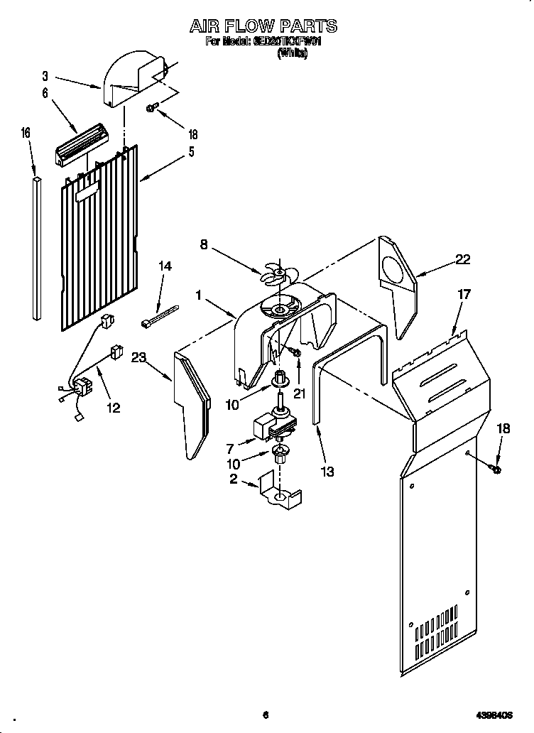 Whirlpool 6ED20TKXFW01 air flow diagram