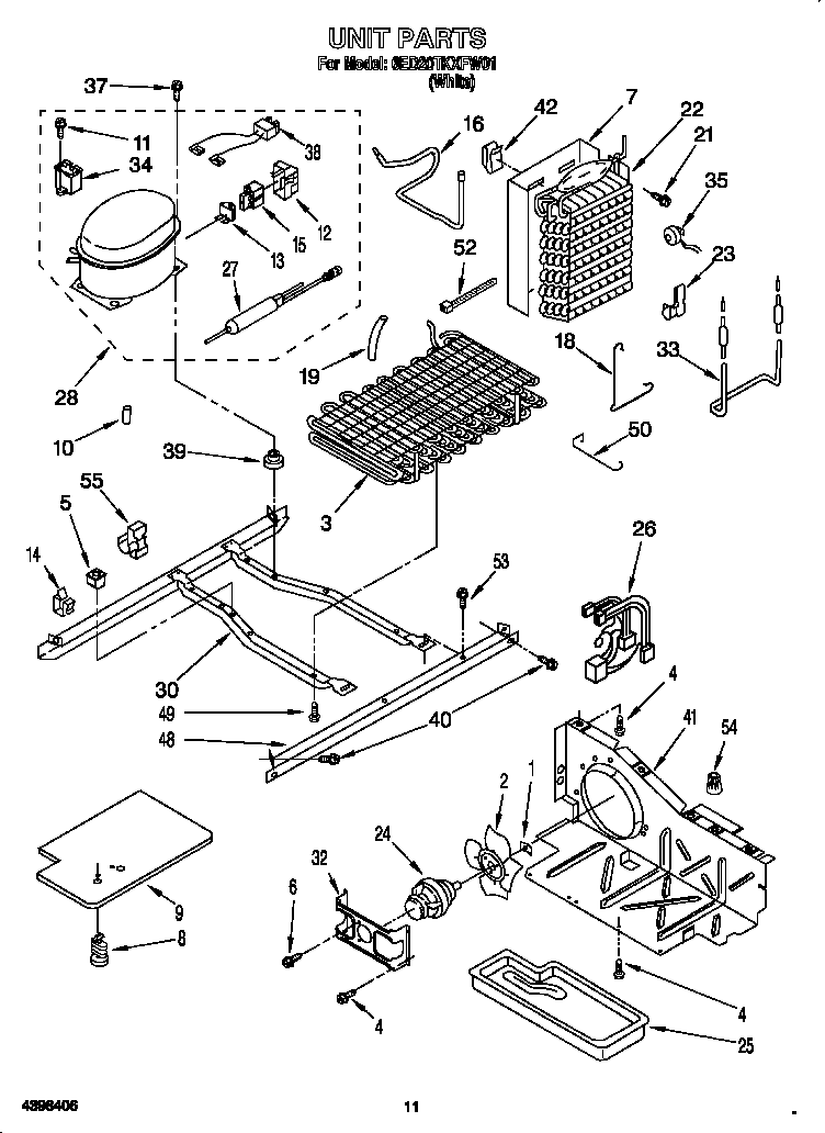 Whirlpool 6ED20TKXFW01 unit diagram